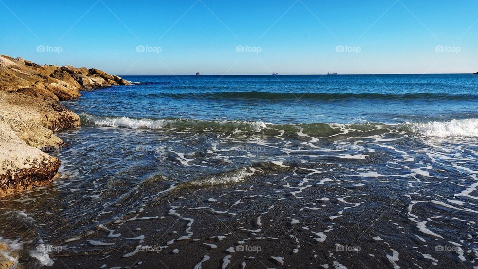 Relaxing by the shore