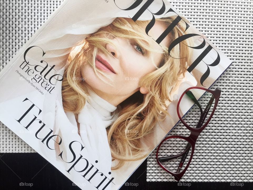 Porter magazine and glasses