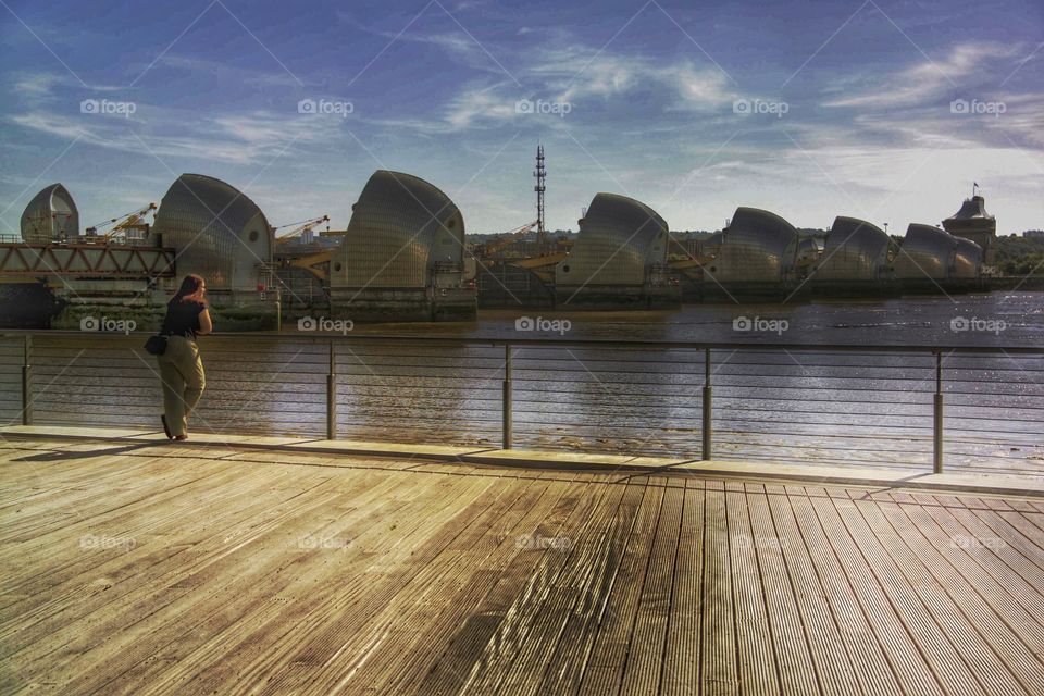 London. Thames barrier