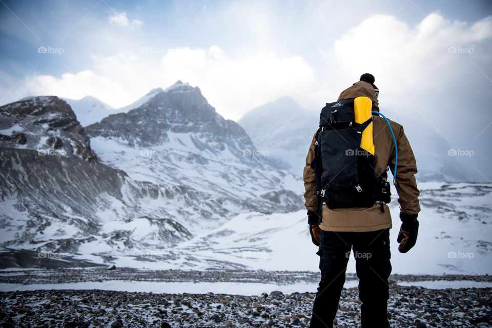 exploring the winter mountains