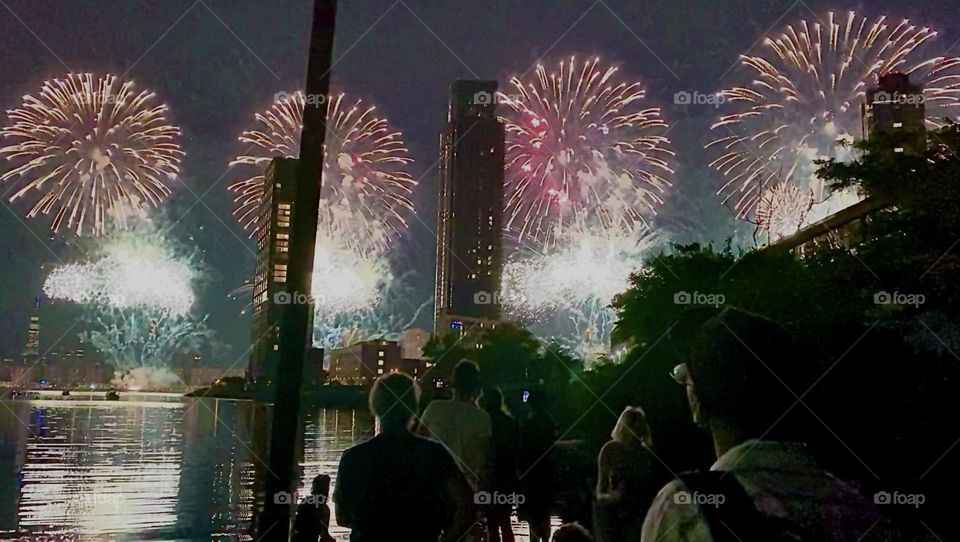 In close succession colors, shapes, sizes & patterns keep changing overlapping one another in a kaleidoscope of dramatic & spectacular impressions up in a clear sky on a balmy warm summer night. 2022. Hypnotic Productions