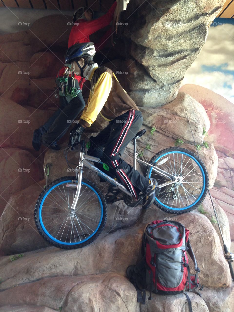 Mountain biking. Mountain bike display