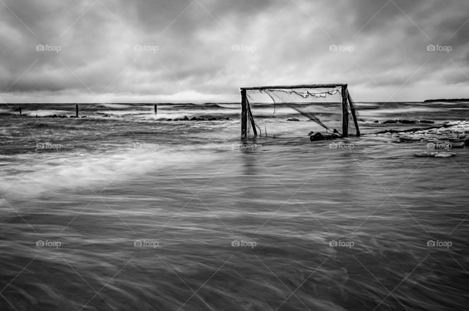 storm at the beach