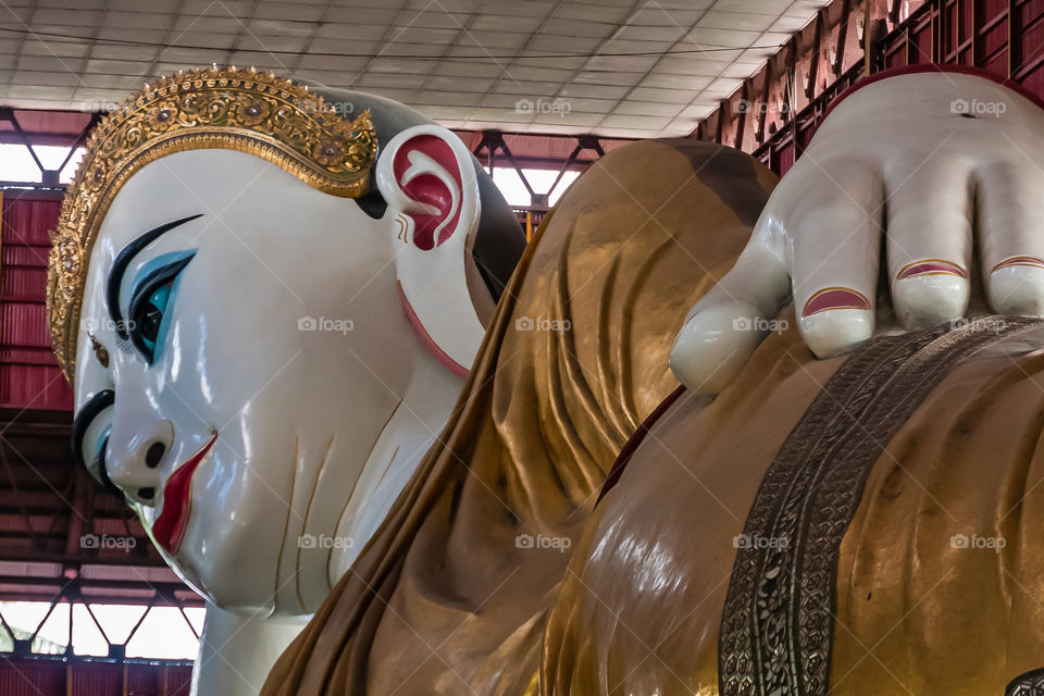 Reclining Buddha of the Chauk Htat Kyi Pagoda, Yangon, Myanmar