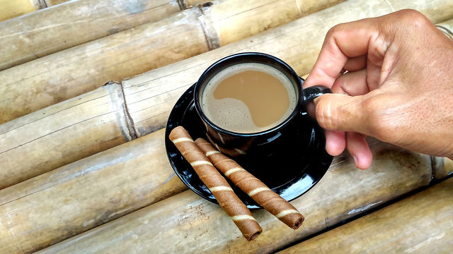 a cup of coffe