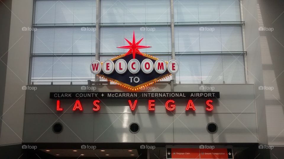 Welcome to Las Vegas Airport Sign