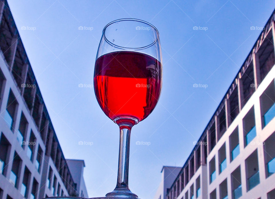 A glass of pomegranate juice