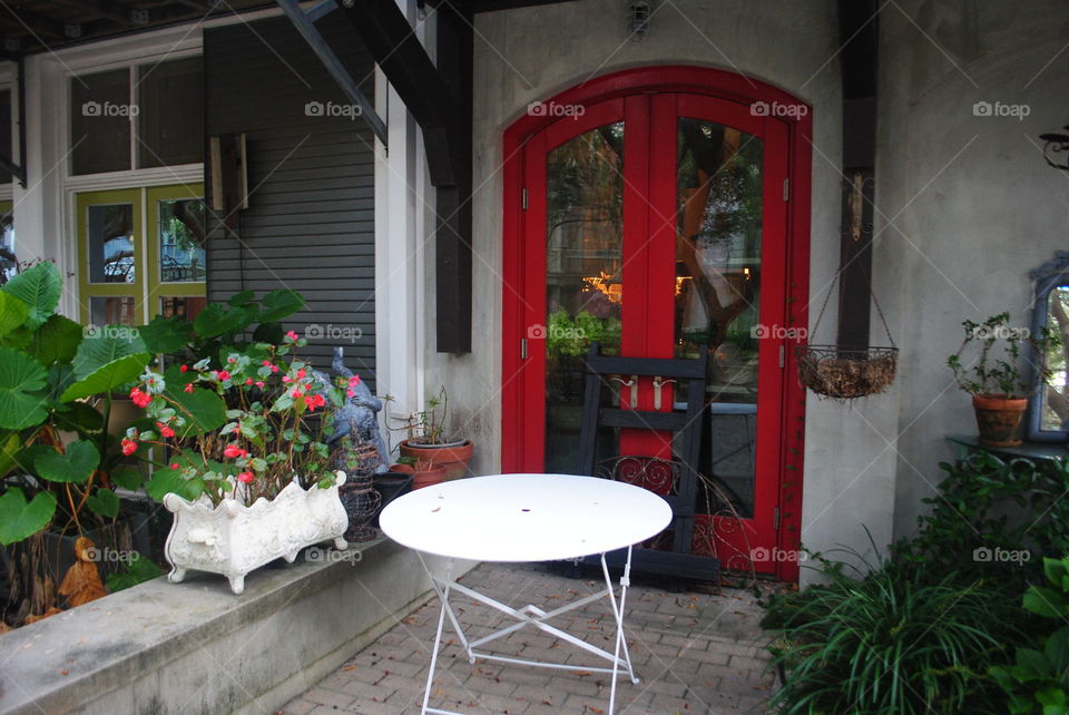 A garden at a store in Seaside, Fl