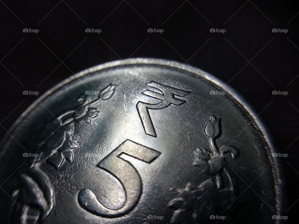 The Rupee Sign on Coin