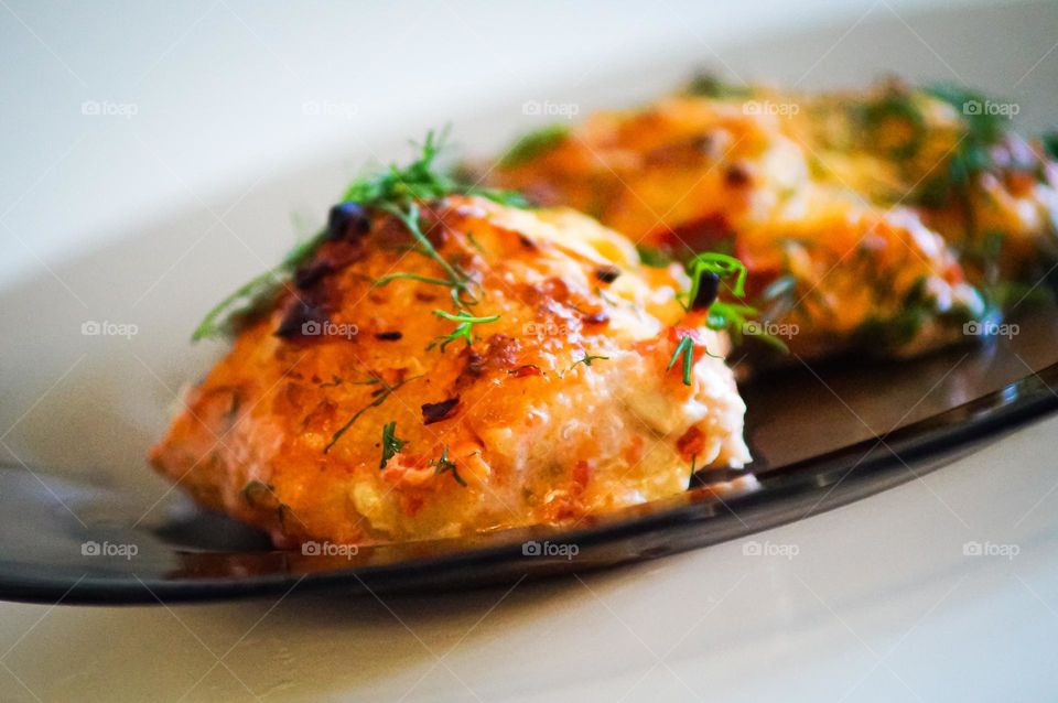 Appetizing meatballs on a plate