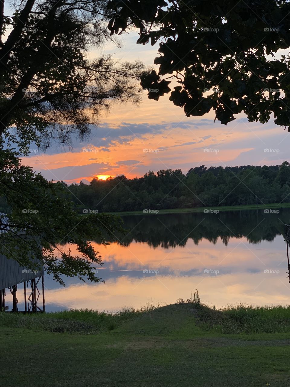 Beautiful sunset in North Carolina. 
