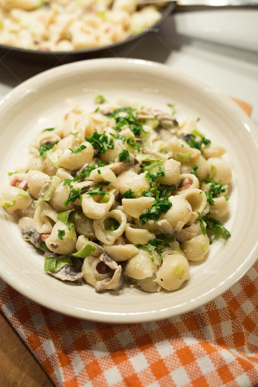 Pasta in plate