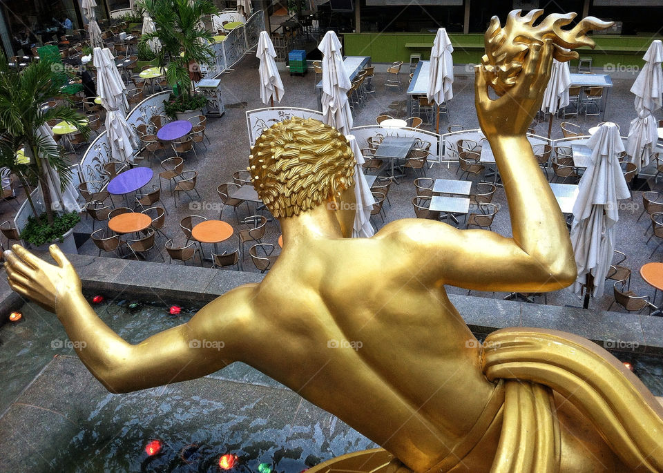 statue fountain new york nyc by delvec