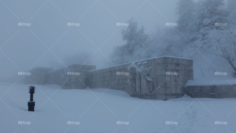 black and white . our climb was 1000 steps from the snow but it was just an uphill