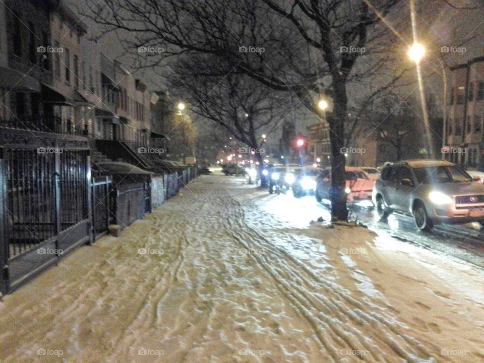 Sandy NYC. walking home through the snow a week after Sandy hit NYC