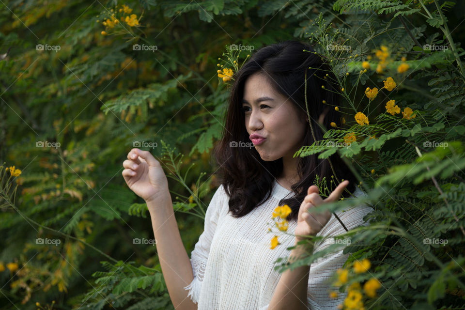 Cute girl in the park 