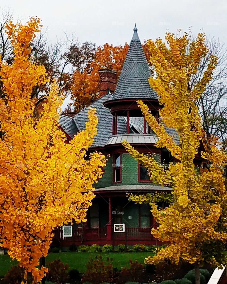 historic house in autumn