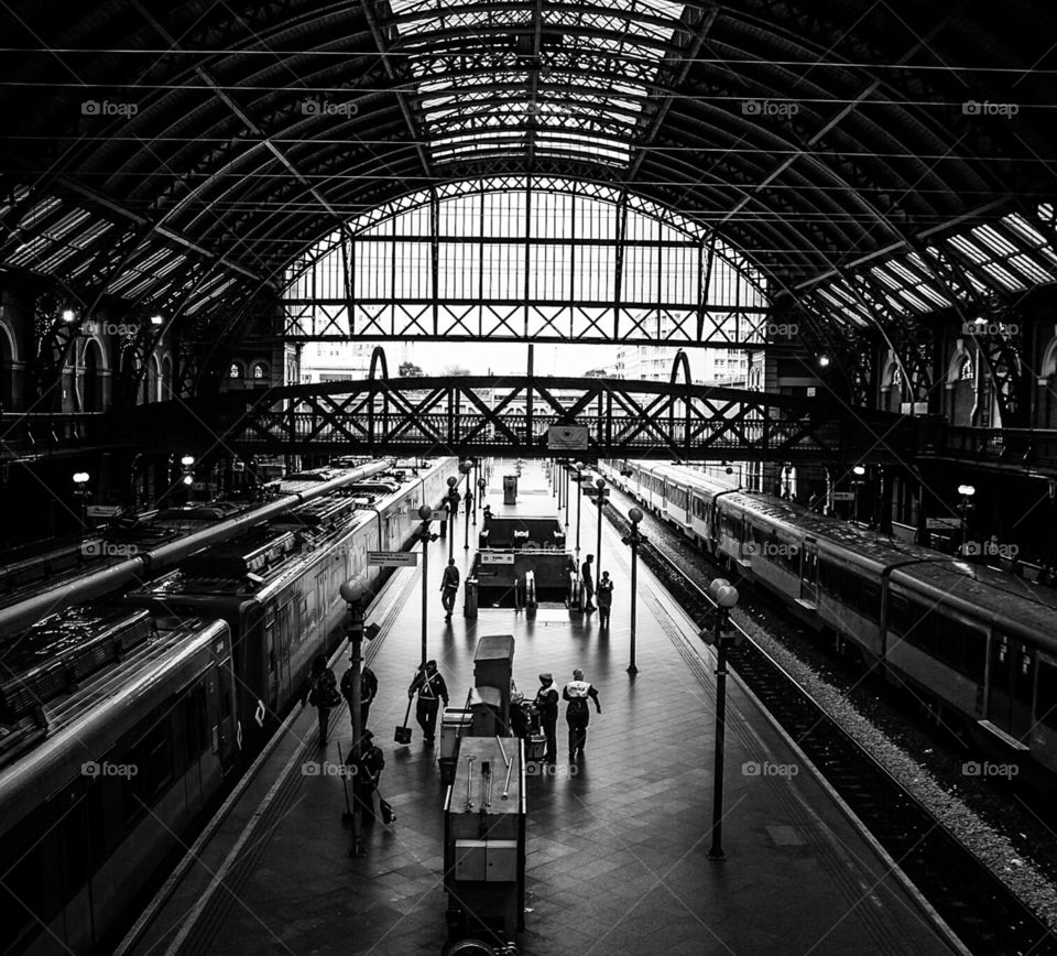 Station of the light - SP. The photo show the first railway of São Paulo. Founded in 1867 with English material, was used for the coffe transport.