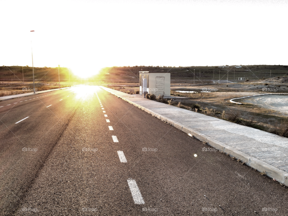 street sunset road spain by djmfotos