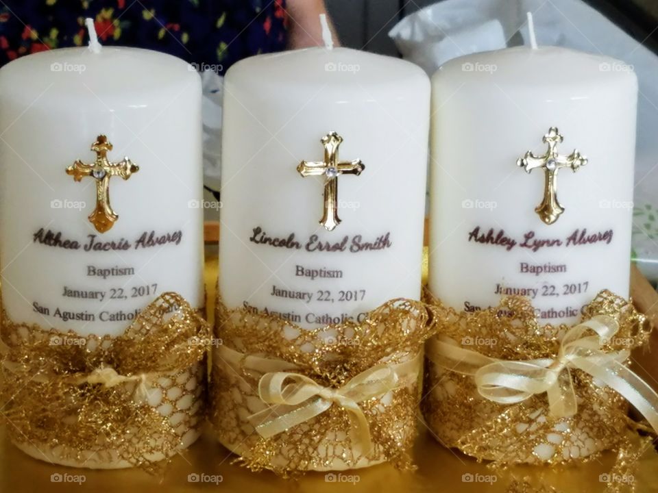 Giant Baptism Candles