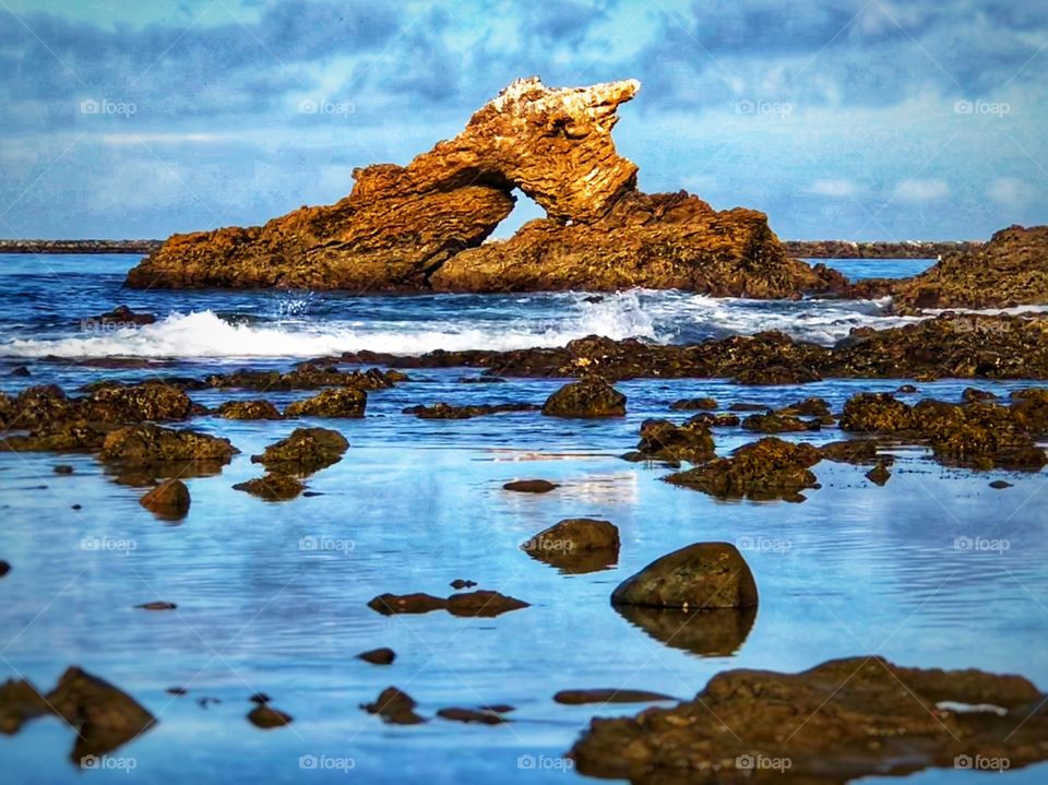 Stunning Rocks and Waves Corona Del Mar California. Perfect for Canvas Art, Metal Art, Wall Decor 
