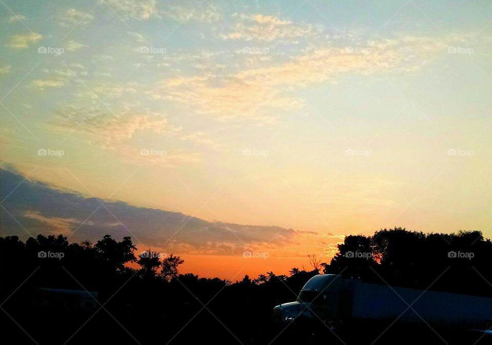 Early morning Sky. I took this photo on Rt.287 in New Jersey on August 17th 2015.