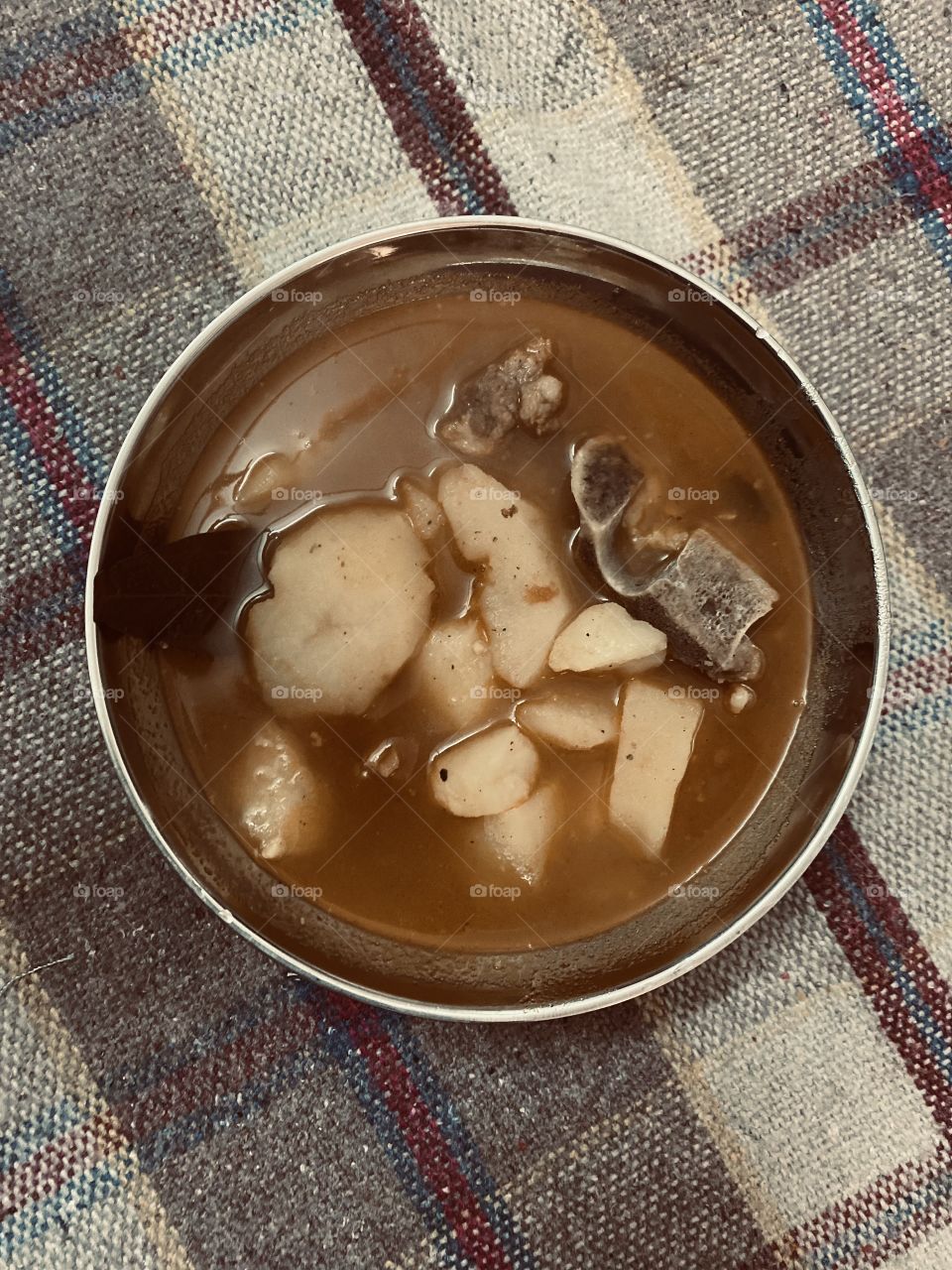 Beautiful Edam potatoes with meat 