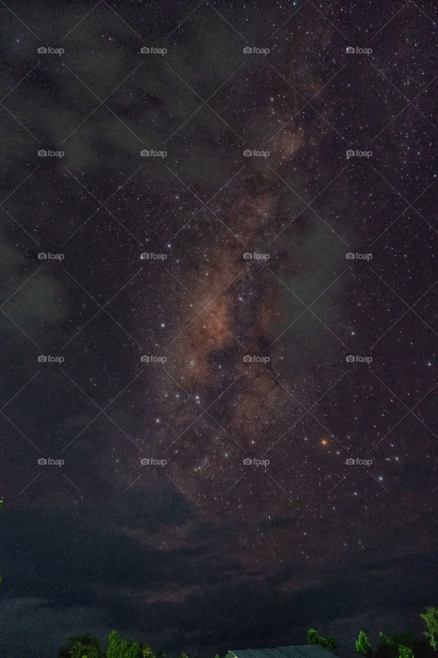 before the milky way is covered by clouds