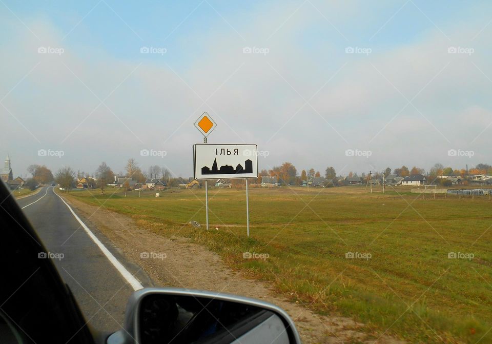 road car window view