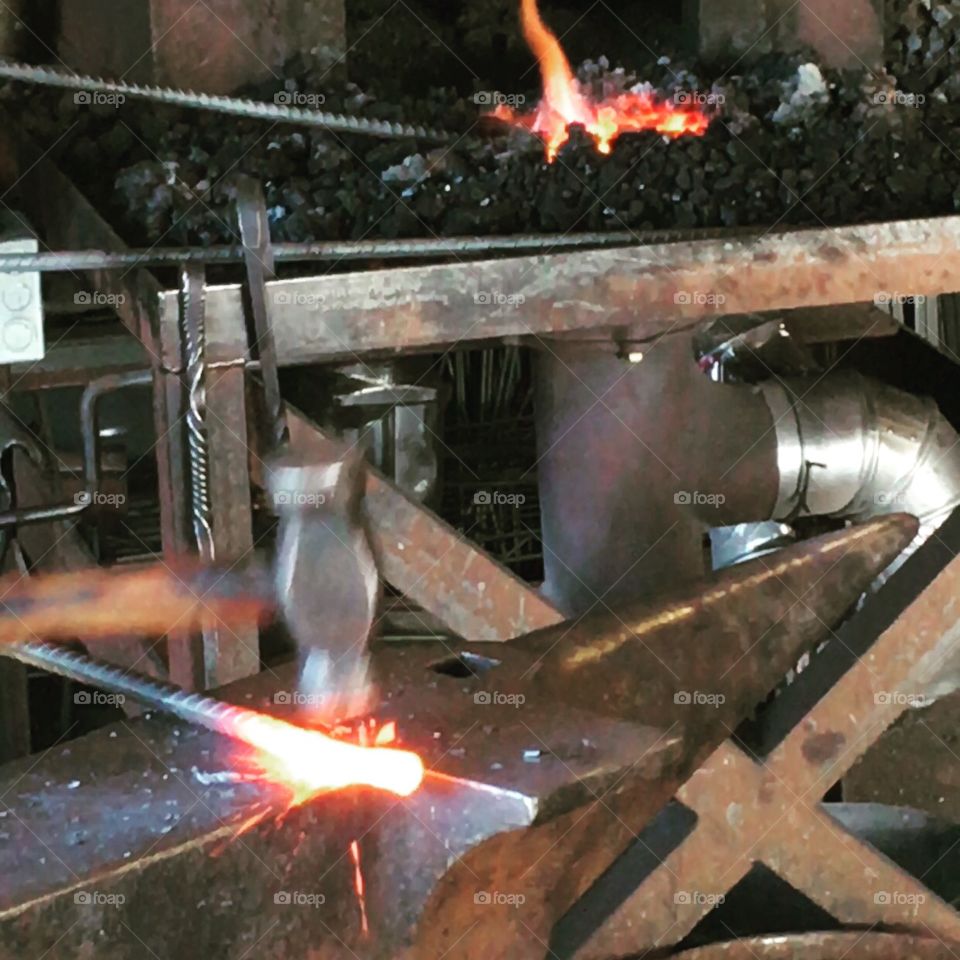 Blacksmith doing work