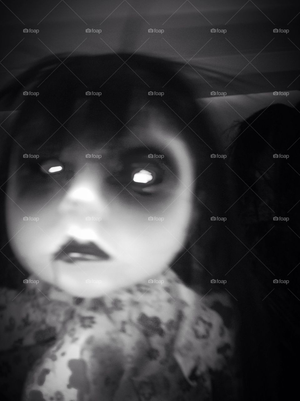 Scary dark eye doll 