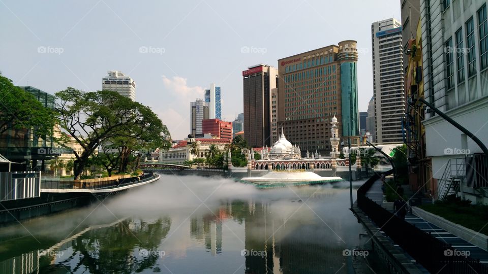where two rivers merge. Kuala Lumpur. mosque