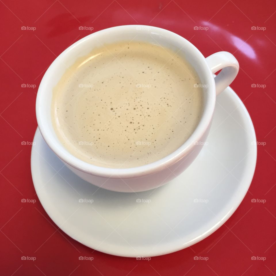 White cup of coffee