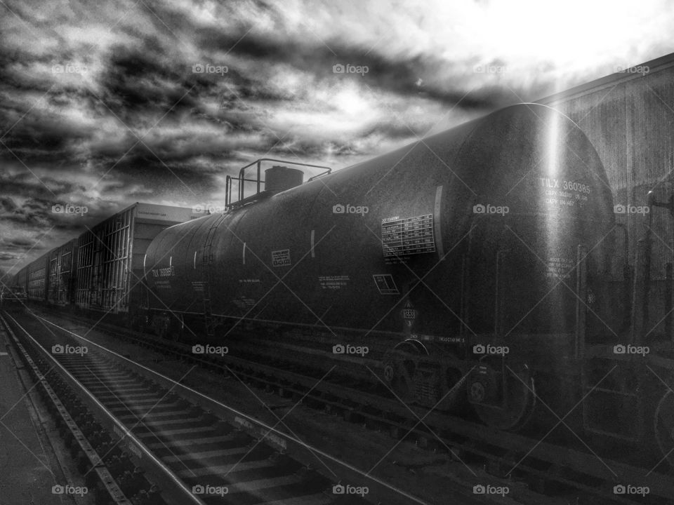 Black and white,train 