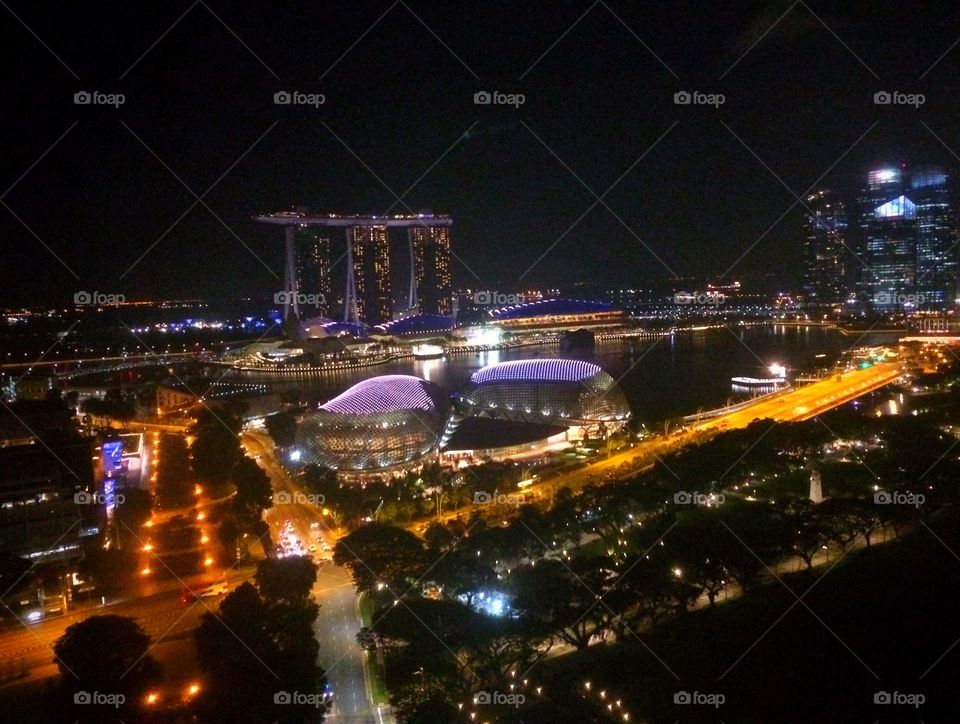 Singapore cityscape at night