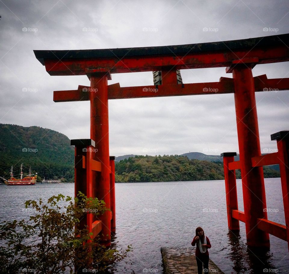 Torii gate in Hakone