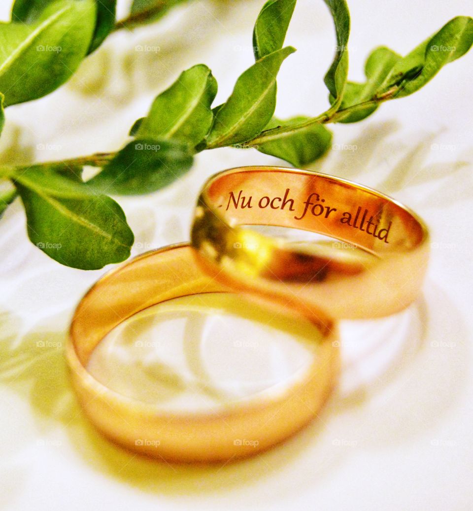 Wedding rings Nu och för alltid (Now and forever)