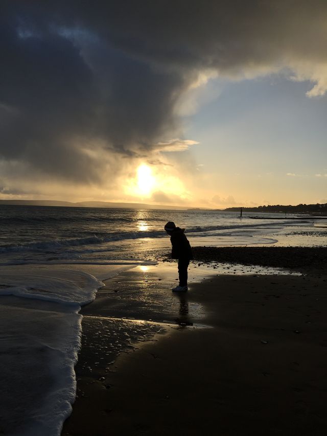 Sunset. 