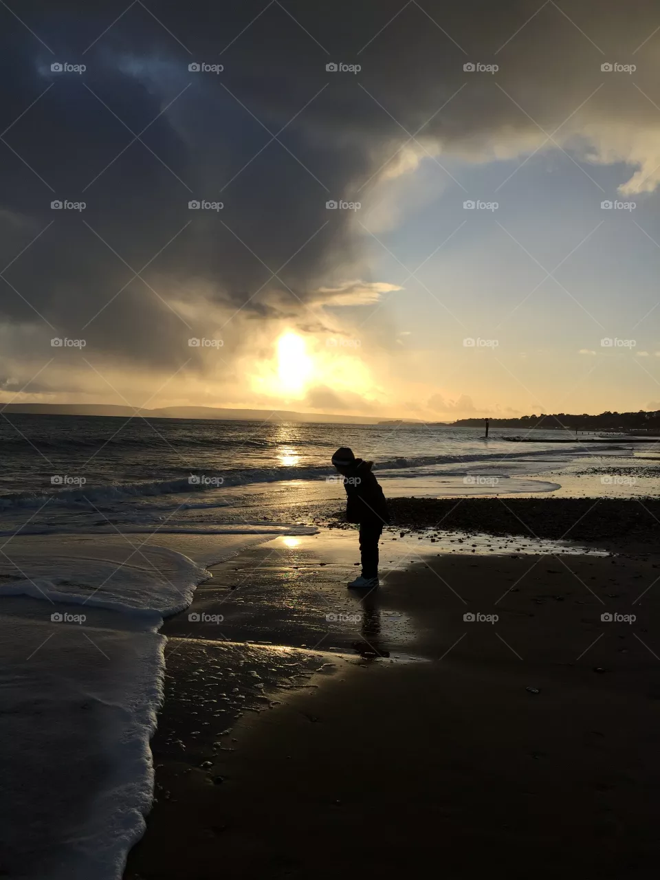 Sunset. 