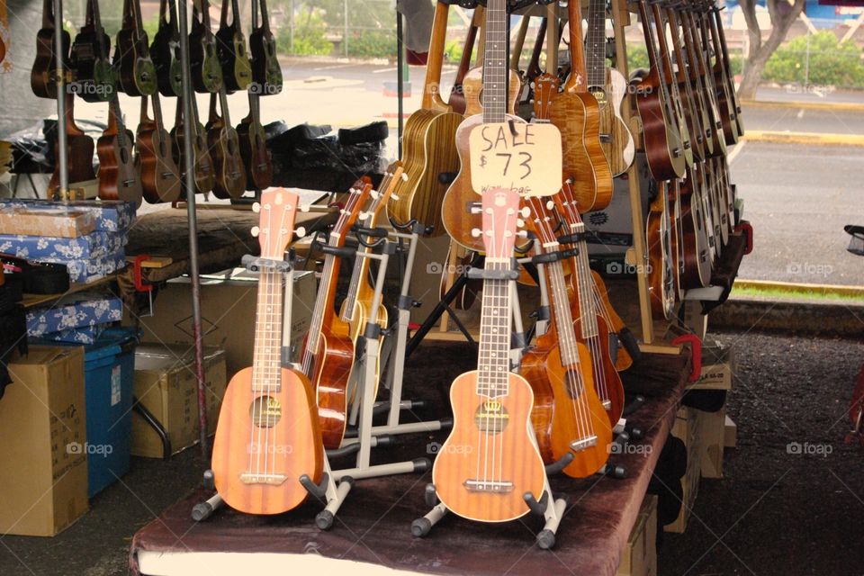 ukulele. Honolulu,  Hawaii