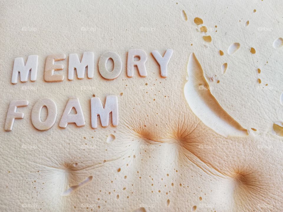 Written memory foam on a memory foam cushion