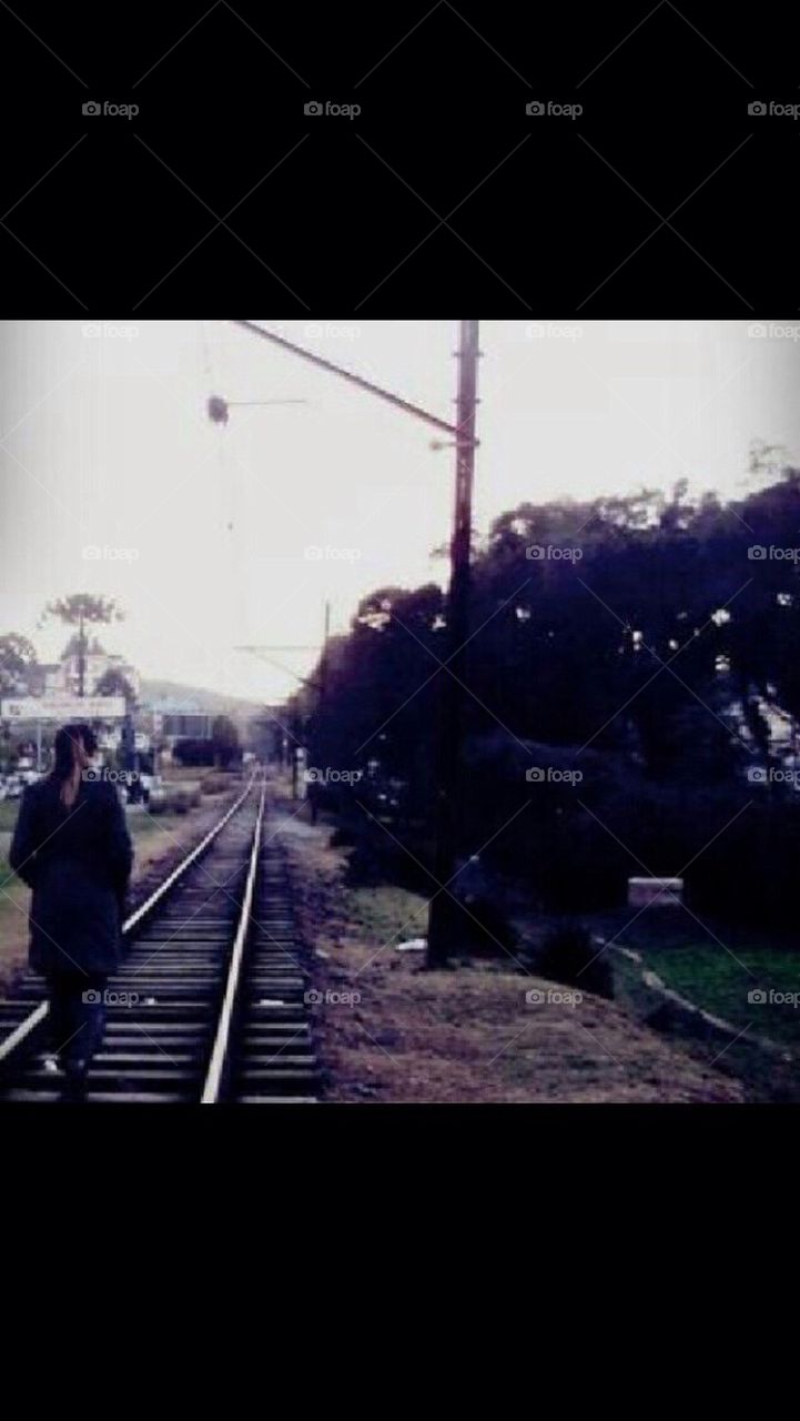 girl alone train walking by taisschoof