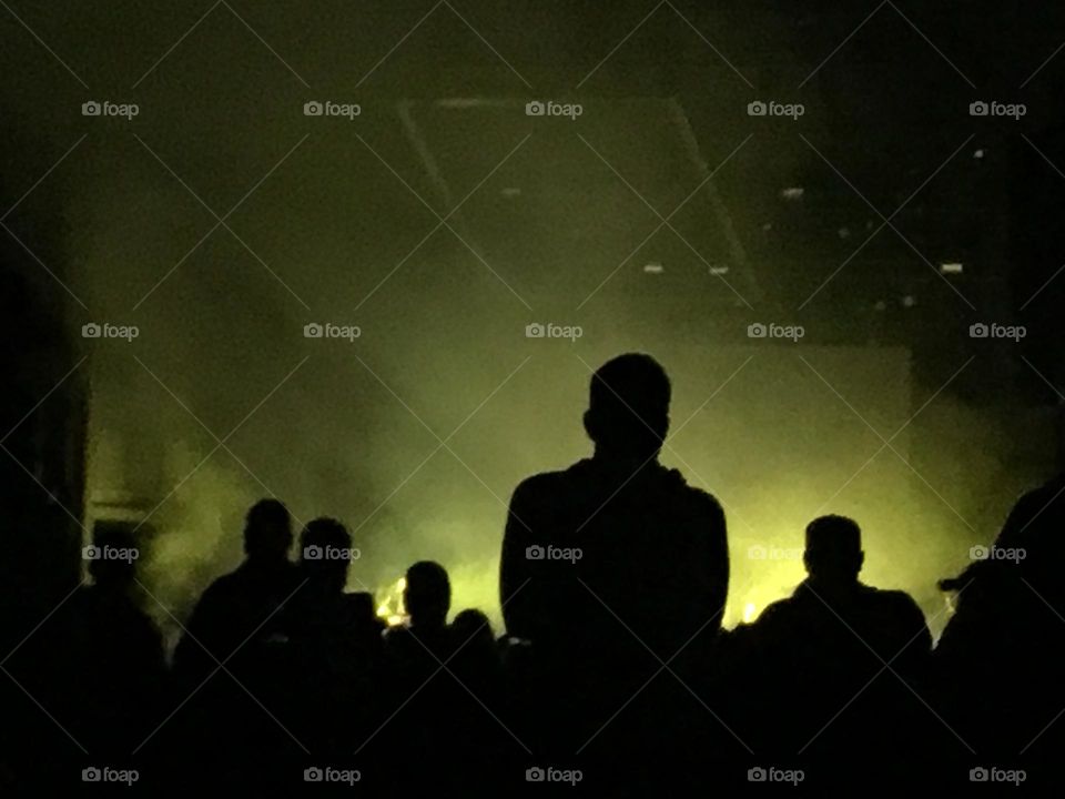 Silhouette of crowd at Florida Man during 311