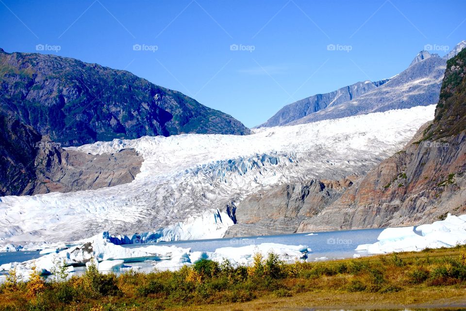 View of a mountain in winter