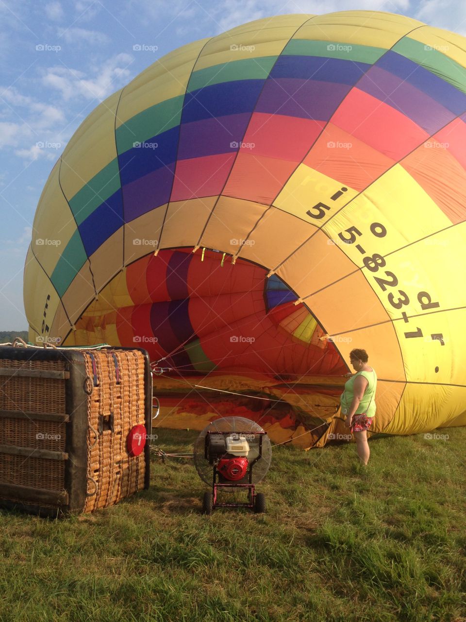 Beautiful morning to prepare for a hot air balloon ride!