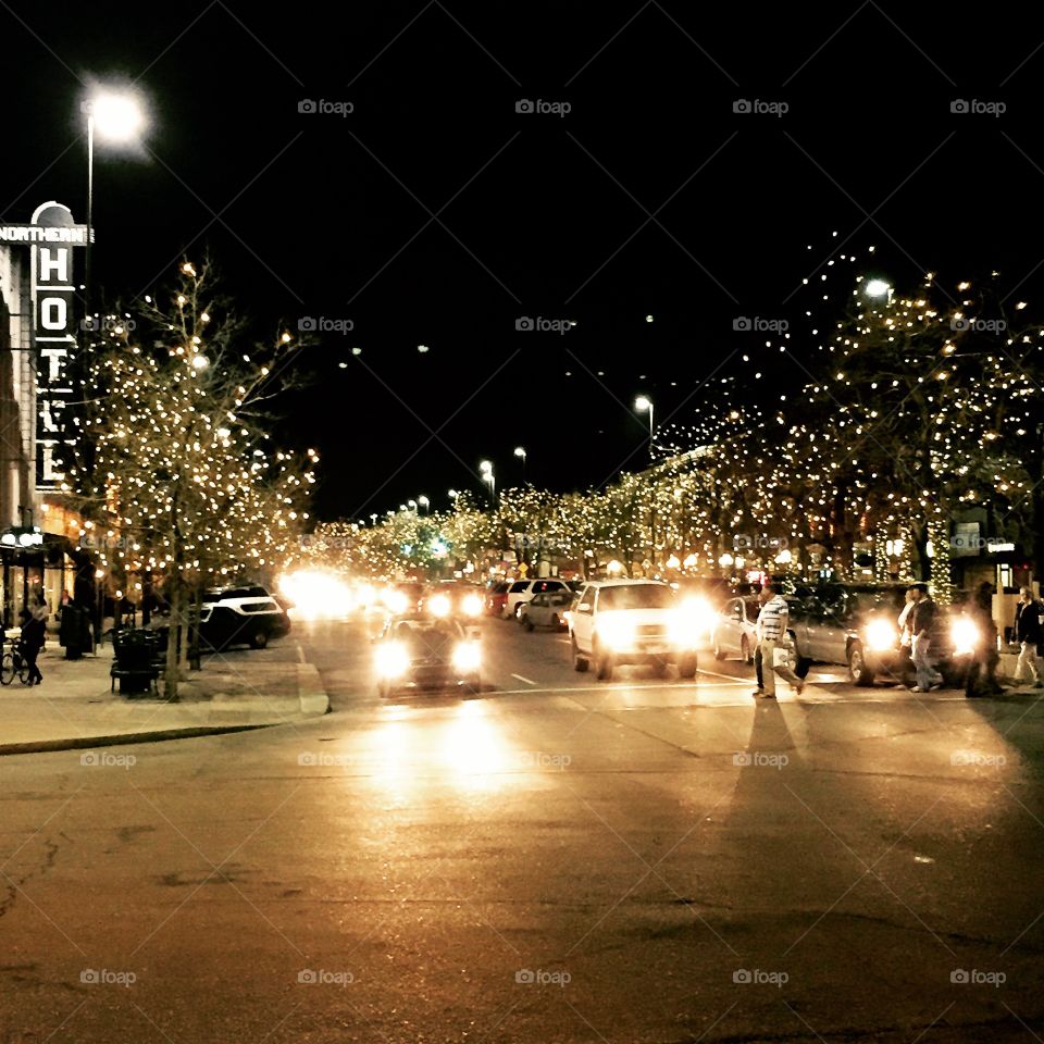 Friday Night. Fort Collins, Colorado Downtown Nightlife