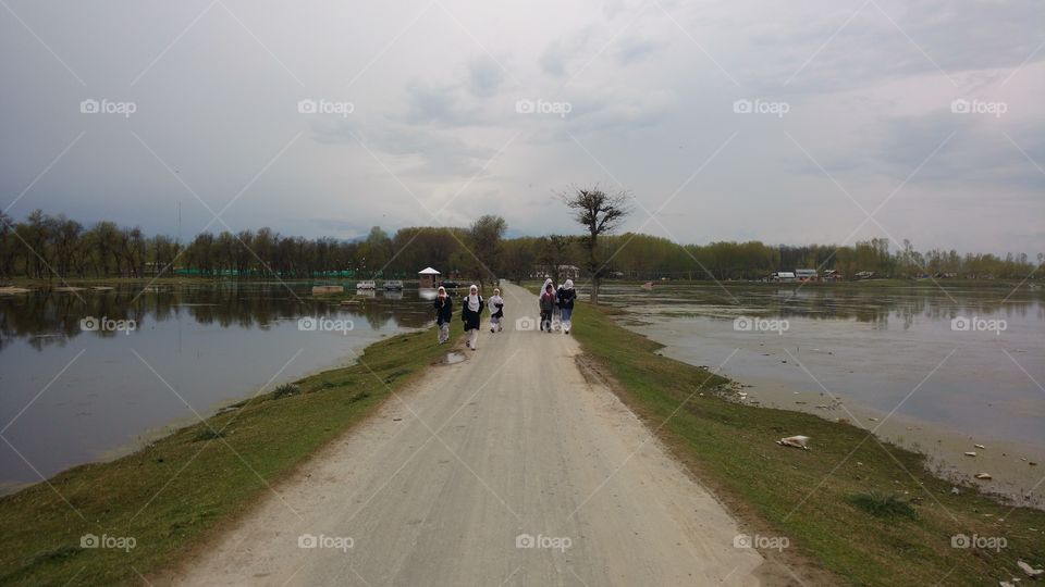 road between water