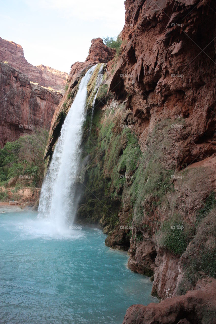 Hidden deep in the Grand Canyon you'll find this beautiful waterfall,  part of the Colorado River.