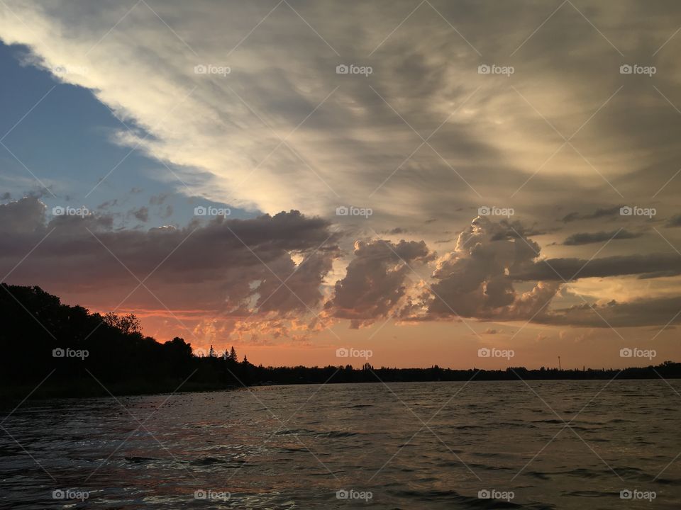 Sunset, Water, Beach, Dawn, No Person