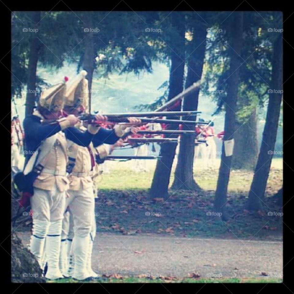 battle of Germantown. reenactment of the battle of Germantown, Philadelphia